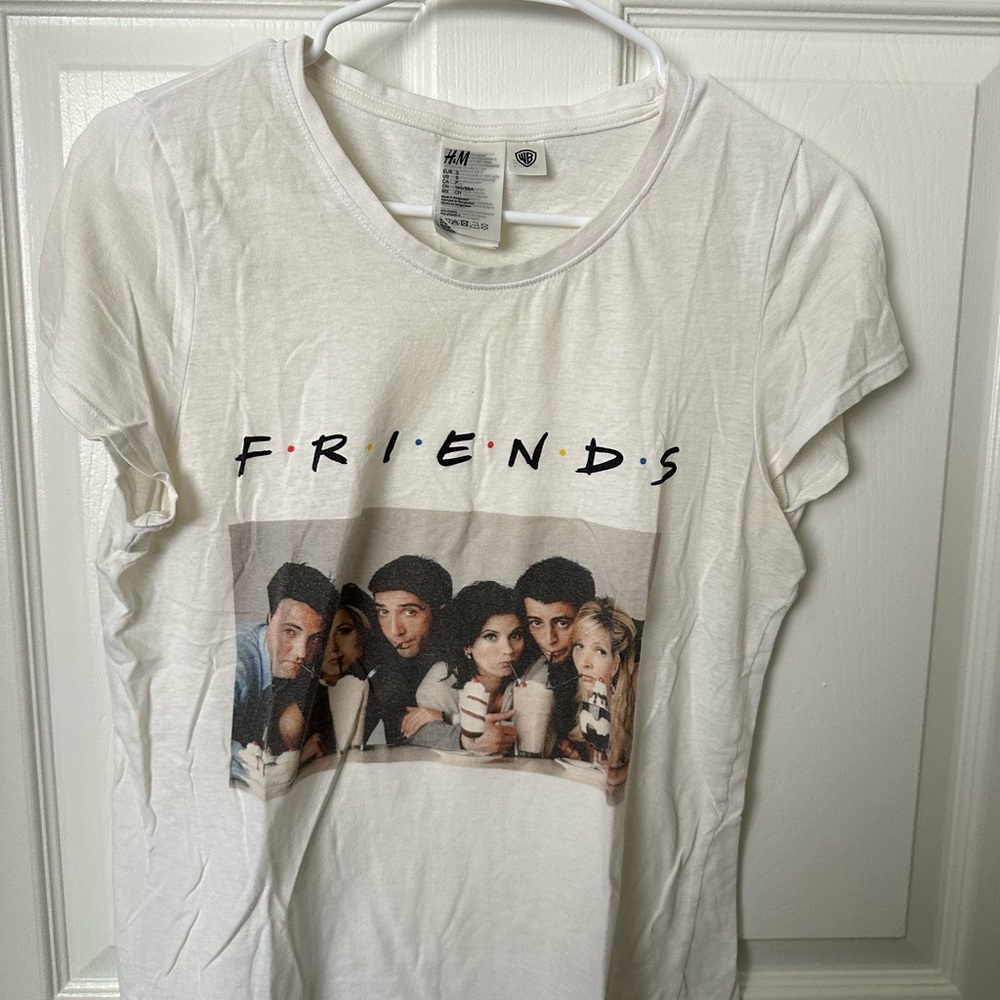 H&M White Friends Graphic Tee